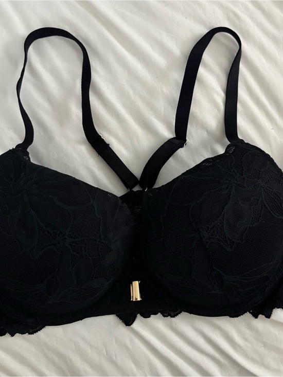 Auden Other - Auden Black Lace Bra with Gold Center Accent